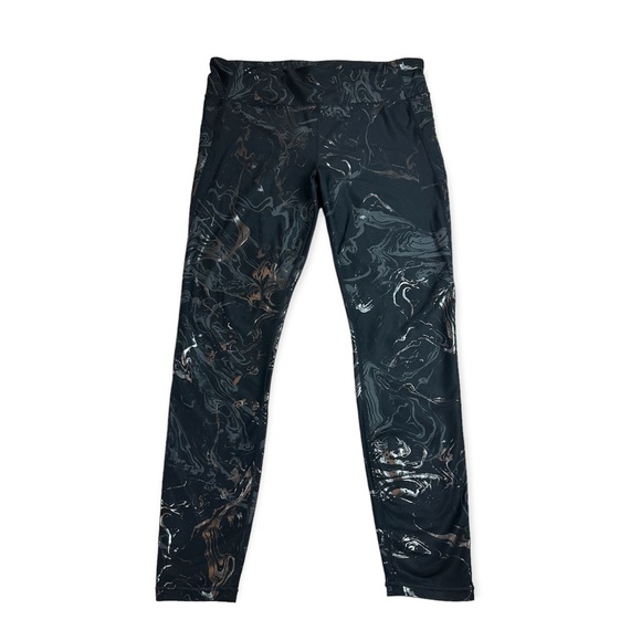 GAP Pants - GAP black metallic swirl printed athletic tights